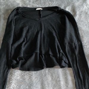 Cropped thin sweater